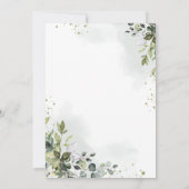 Planänderung Hochzeit im eleganten botanischen Grü Save The Date (Rückseite)