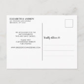 Planänderung Minimalistisch moderne Kalligrafie Ankündigungspostkarte (Rückseite)