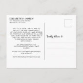 Planänderung Modernes Kalligrafisches Script-Foto Ankündigungspostkarte (Rückseite)