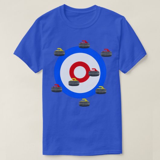 Planbogen mit Steinen und Besen T-Shirt (Design vorne)