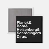 Planck & Bohr & Heisenberg & Schrödinger & Dirac Magnet (Vorderseite/Rückseite)