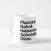 Planck u. Bohr u. Heisenberg u. Schrödinger u. Kaffeetasse (Vorderseite Links)