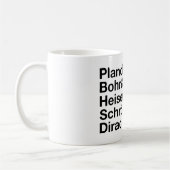 Planck u. Bohr u. Heisenberg u. Schrödinger u. Kaffeetasse (Links)