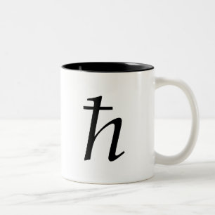 Plancks Konstante (verringert) Zweifarbige Tasse