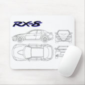 Plandruck Mazdas rx8 rx-8 Mousepad (Mit Mouse)