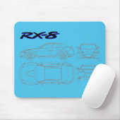 Plandruck Mazdas rx8 rx-8 Mousepad (Mit Mouse)