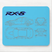 Plandruck Mazdas rx8 rx-8 Mousepad (Vorne)