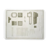 Pläne, Abschnitte und Erhöhungen der Großen Mauer Magnet (Horizontal)