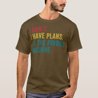 Pläne an der Pinball-Maschine Flipper-Spieler-Arca T-Shirt