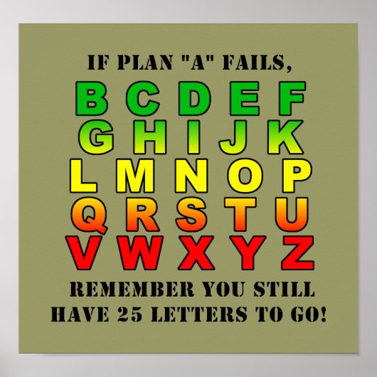 Pläne "B" durch "Z" Poster (Vorne)