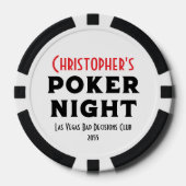 Plane deine eigene Junggesellenparty Pokerchips (Vorderseite)