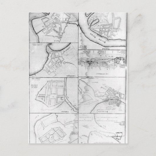 Pläne der Haupttürme, Forts Postkarte (Vorderseite)