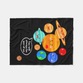 Plane Funny Cartoon Planets Never Forget Fleecedecke (Vorderseite (Horizontal))