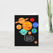 Plane Funny Cartoon Planets Never Forget  Karte (Vorderseite)