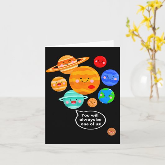 Plane Funny Cartoon Planets Never Forget Karte (Gelbe Blume)