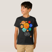 Plane Funny Cartoon Planets Never Forget T-Shirt (Vorne ganz)