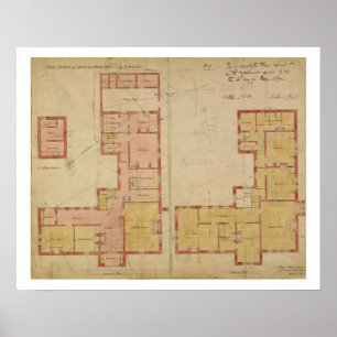 Pläne für das Red House, Bexley Heath, 1859 (Feder Poster