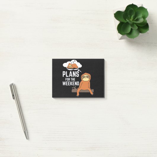 Pläne für das Wochenende Post-it Klebezettel (Büro)