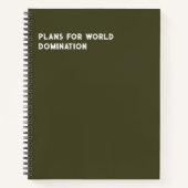 Pläne für die Weltbeherrschung (Funny Notebook) Notizblock (Vorderseite)