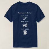 Pläne für heute Weißer Text T-Shirt (Design vorne)