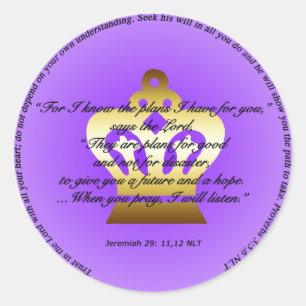 Pläne für Hoffnung und Zukunft Runder Aufkleber