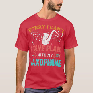 Pläne für Saxophon Funny Jazz Music T-Shirt