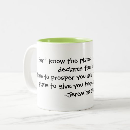 Pläne für Sie Zweifarbige Tasse (Vorderseite Links)