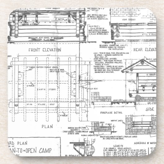 Pläne Getränkeuntersetzer (Vorderseite)
