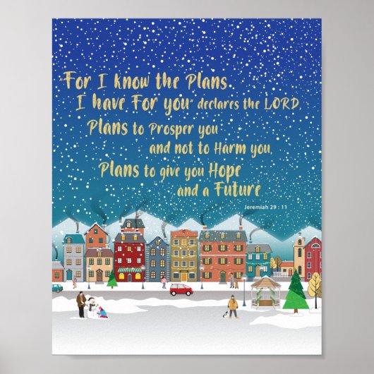 Pläne, Ihnen Hoffnung und eine Zukunft-Jeremiah 29 Poster (Vorne)
