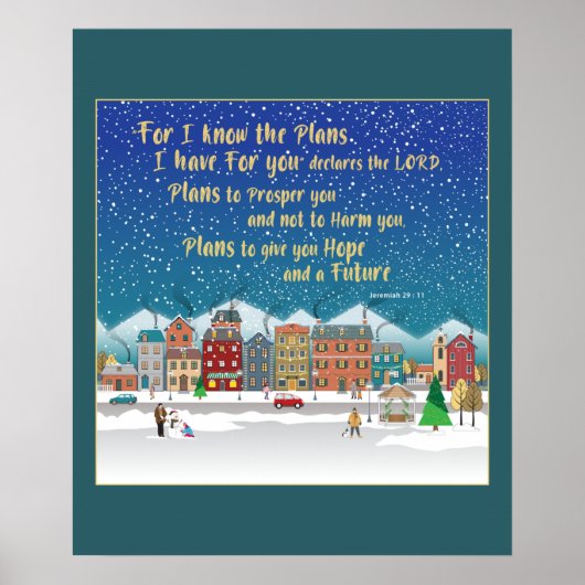 Pläne, Ihnen Hoffnung und eine Zukunft-Jeremiah 29 Poster (Vorne)