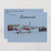 Plane in Arctic Bay Nunavut Canada Postkarte (Vorne/Hinten)
