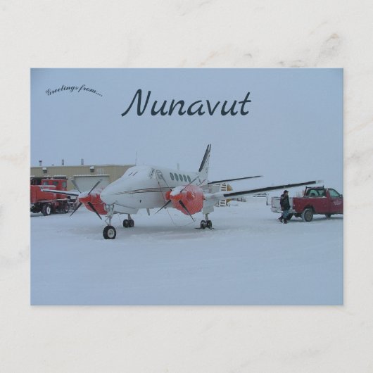 Plane in Arctic Bay Nunavut Canada Postkarte (Vorderseite)