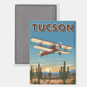 Plane in Tuscon Arizona Travel Magnet (Vorderseite/Rückseite)