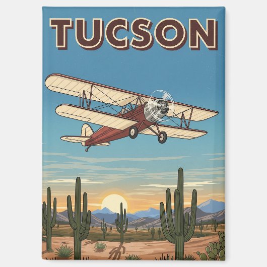 Plane in Tuscon Arizona Travel Magnet (Vorderseite)