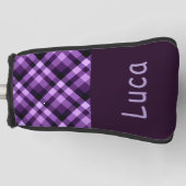 Plane Lila Karierte Monogram Golf Cover Putter Kop Headcover (Vorderseite)
