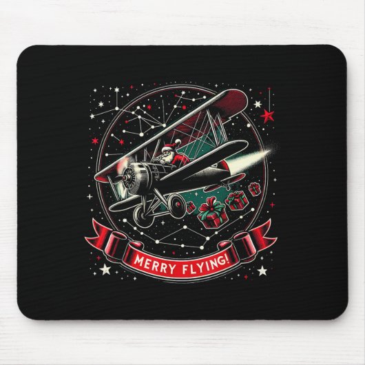 Plane Lot Ugly Christmas Sweater Airplane Operator Mousepad (Vorne)