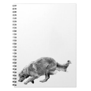 Pläne mit einem Running Golden Notizblock