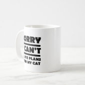 Pläne mit meinem Chat Funny Mug Kaffeetasse (Vorderseite Links)