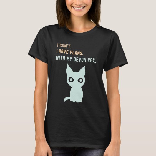 Pläne mit meinem Devon Rex - Katzenliebhaber T-Shirt (Vorderseite)