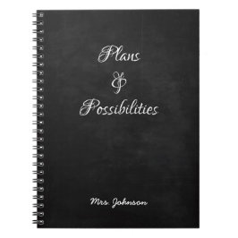 Pläne & Möglichkeiten Black Spiral Foto Notebook Notizblock