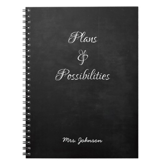 Pläne & Möglichkeiten Black Spiral Foto Notebook Notizblock (Vorderseite)