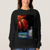 Plane Planet Outer Space Solar System Sweatshirt (Vorderseite)