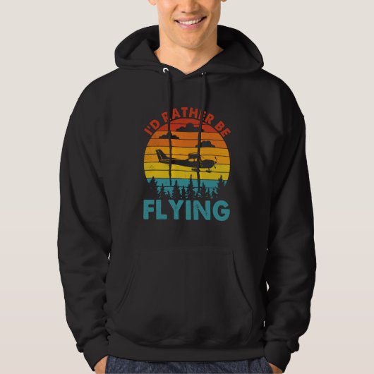Plane Propeller Airplane Decorations Pilot Sunglas Hoodie (Vorderseite)