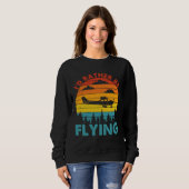 Plane Propeller Airplane Decorations Pilot Sunglas Sweatshirt (Vorne ganz)