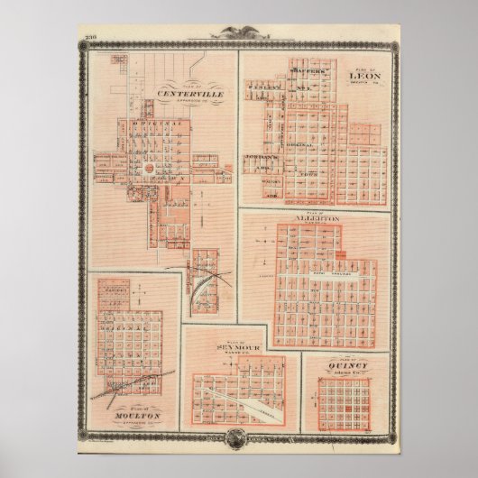 Pläne von Centerville, Leon, Moulton Poster (Vorne)
