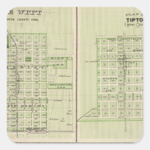 Pläne von DeWitt, Tipton Quadratischer Aufkleber
