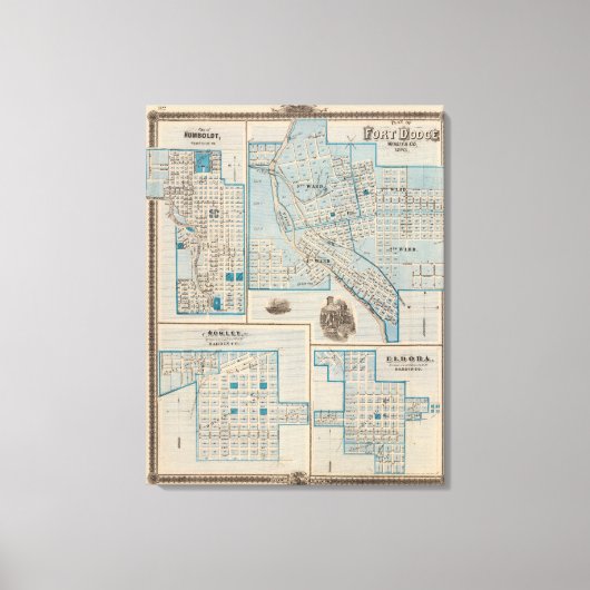 Pläne von Fort Dodge, Humboldt Leinwanddruck (Vorderseite)