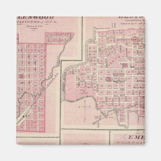 Pläne von Glenwood, Denison, Hastings Magnet (Vorne)