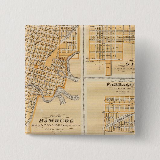 Pläne von Hamburg, Sidney, Farragut Button (Vorderseite)