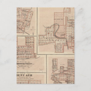 Pläne von Monticello, Manchester, Missouri Valley Postkarte